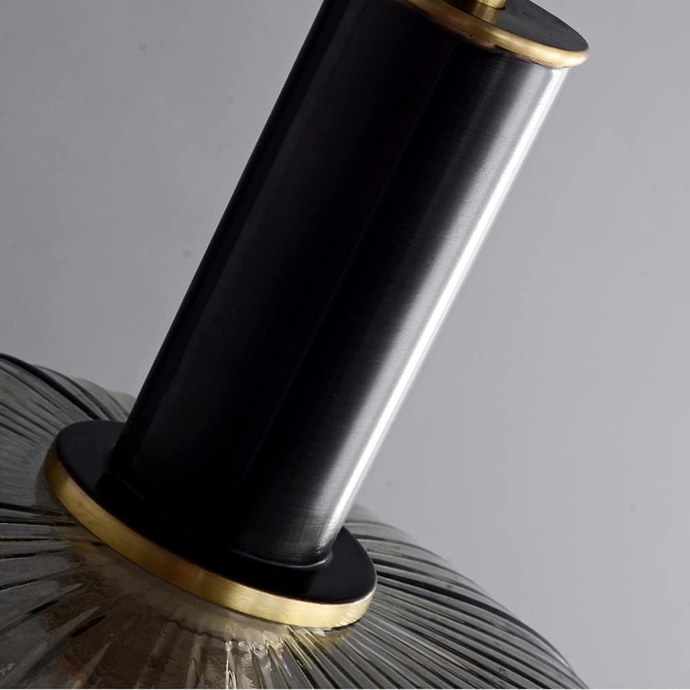 Retro Pendant Light with Brushed Brass Glass Shade