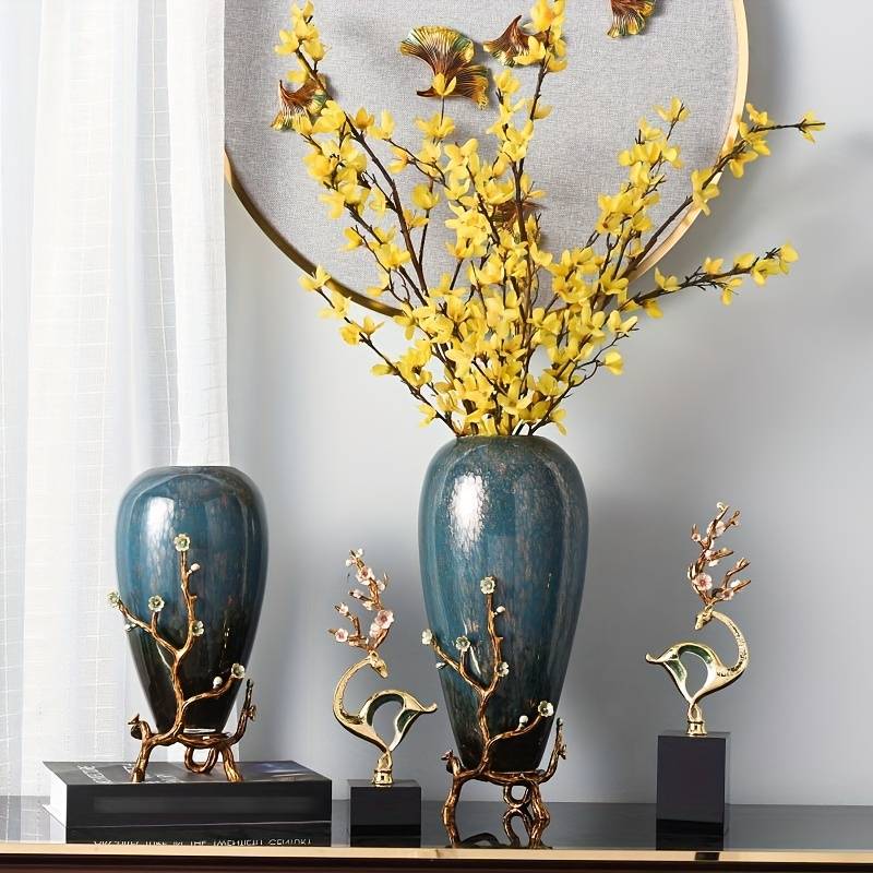 Ceramic & Copper Flower VASE