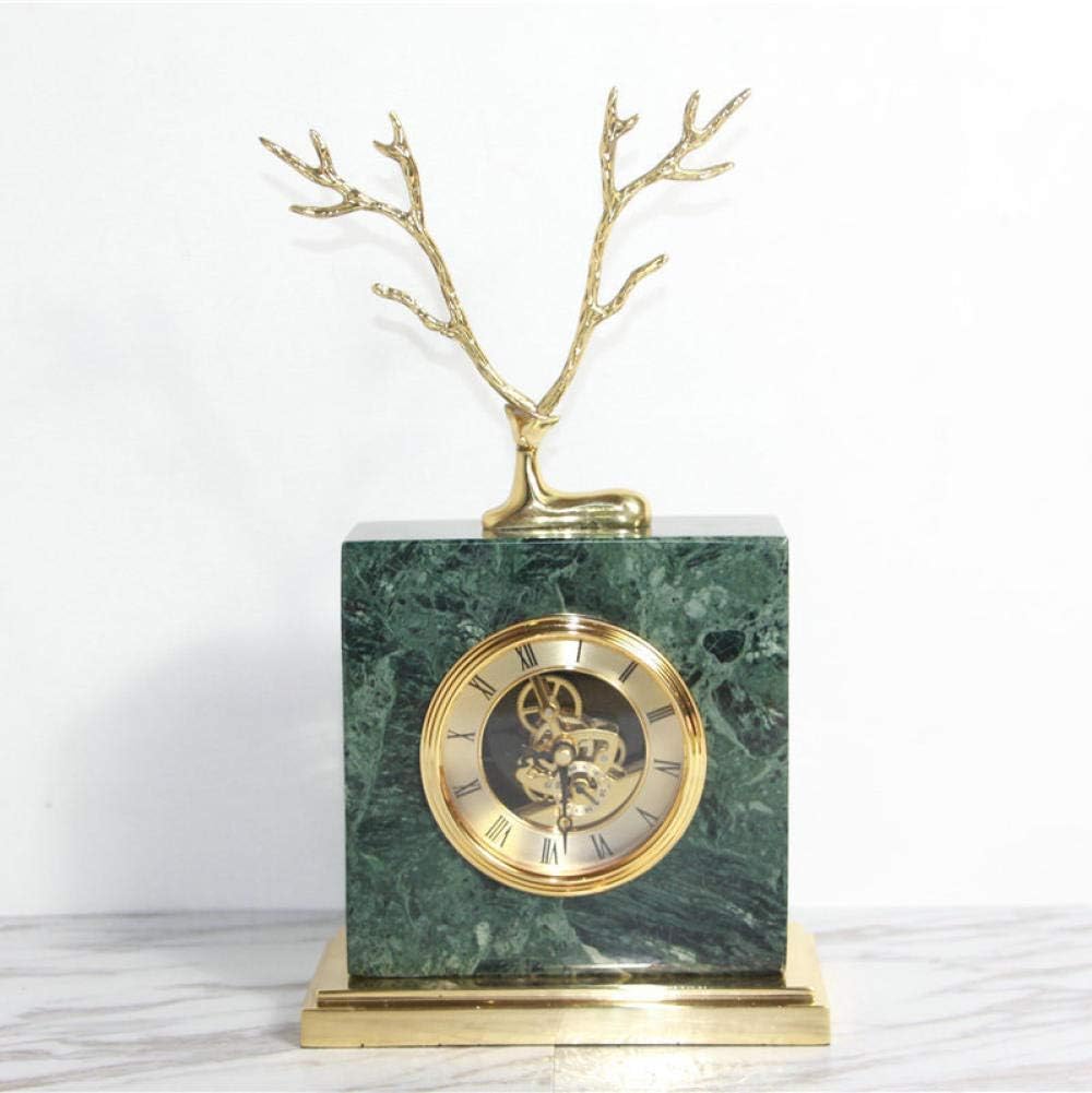 Marble & Copper Metal Table Clock
