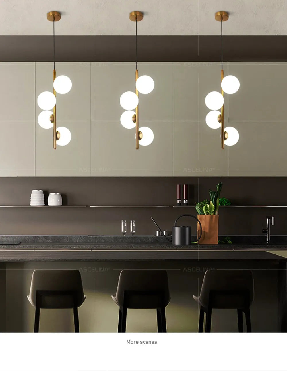 Modern Globes Pendant Light 4-Light