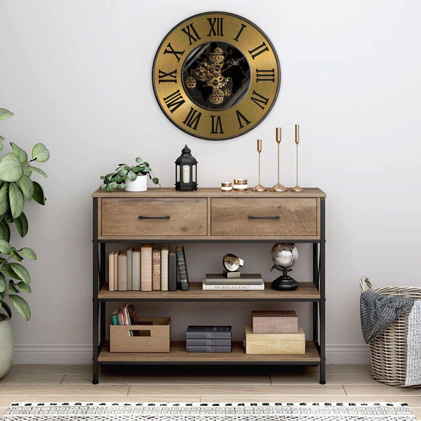 RITTOK Wall Clock With Moving Gear