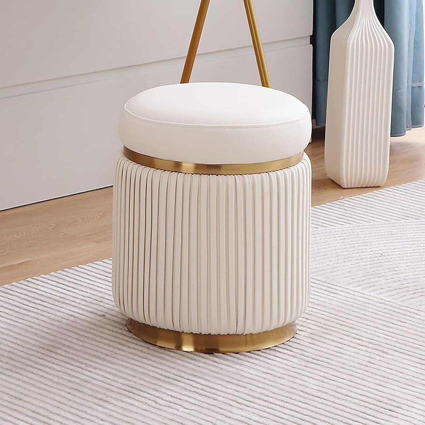 Ottoman Leather Stool C02#