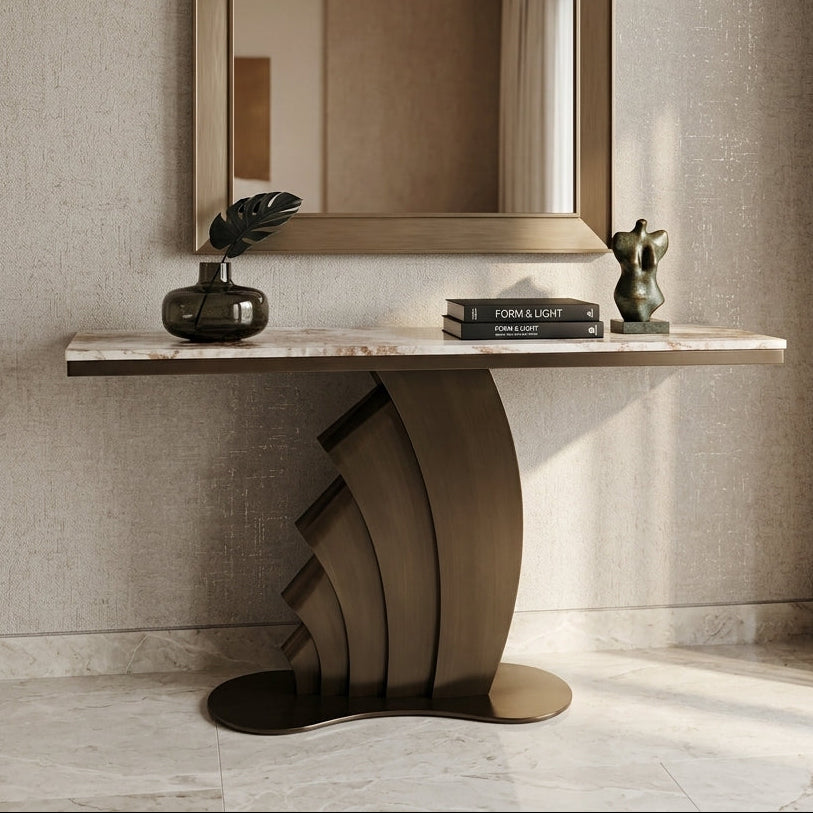 Aurelia Curved Base Marble Console Table IMD-10-24