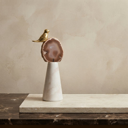 Agate Stone Bird Sculpture Li26/3, Li26/4