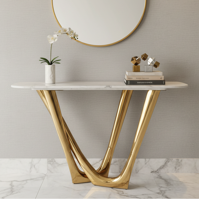 Italian Design Stainless Steel Console Table T001
