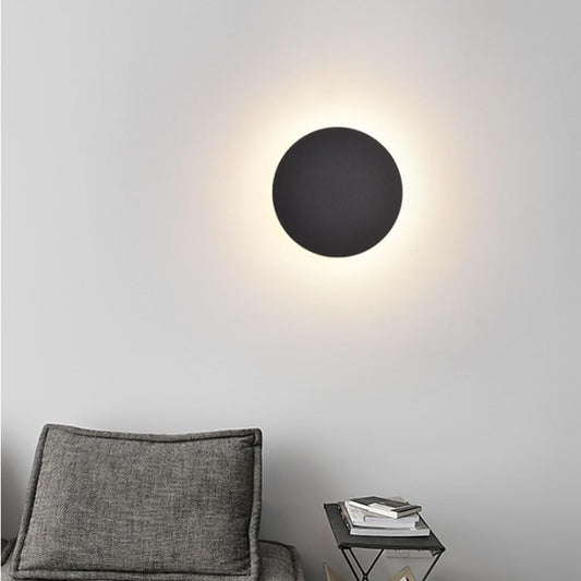 Round LED Wall Sconce X789-10W/BK