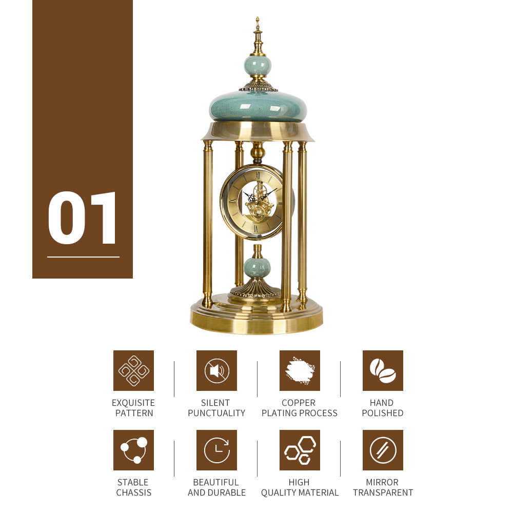 LUXURY TOWER TABLE CLOCK 6883-1