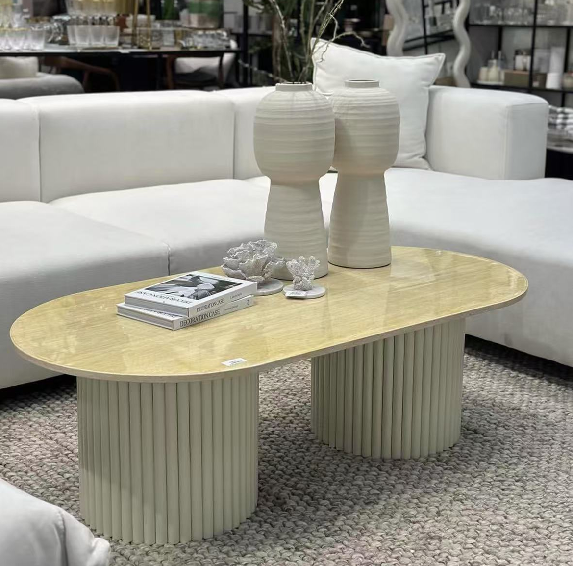 Elon Beige Marble Coffee Table N25-39