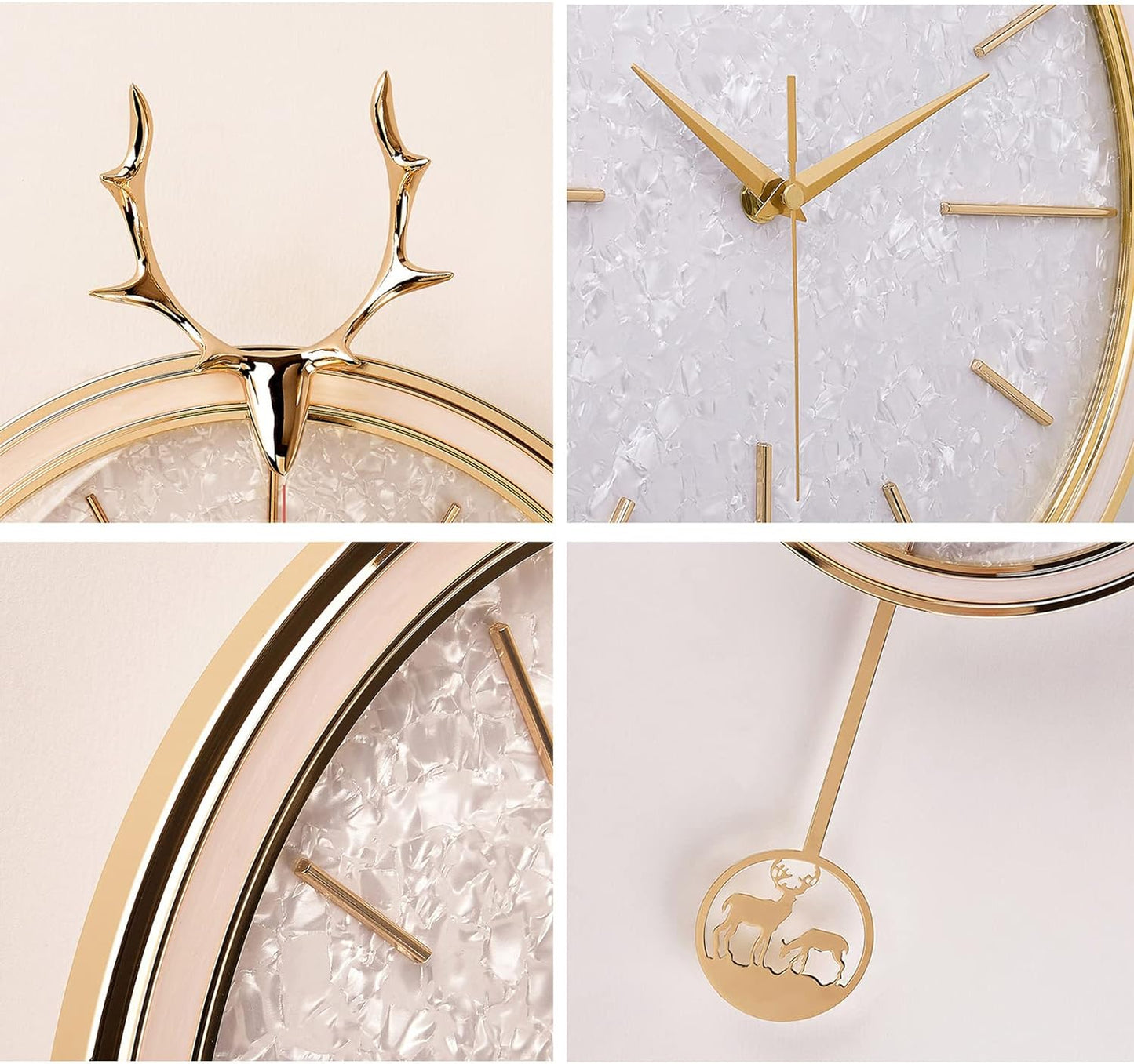 Pendulum Wall Clock in Modern Reindeer Style
