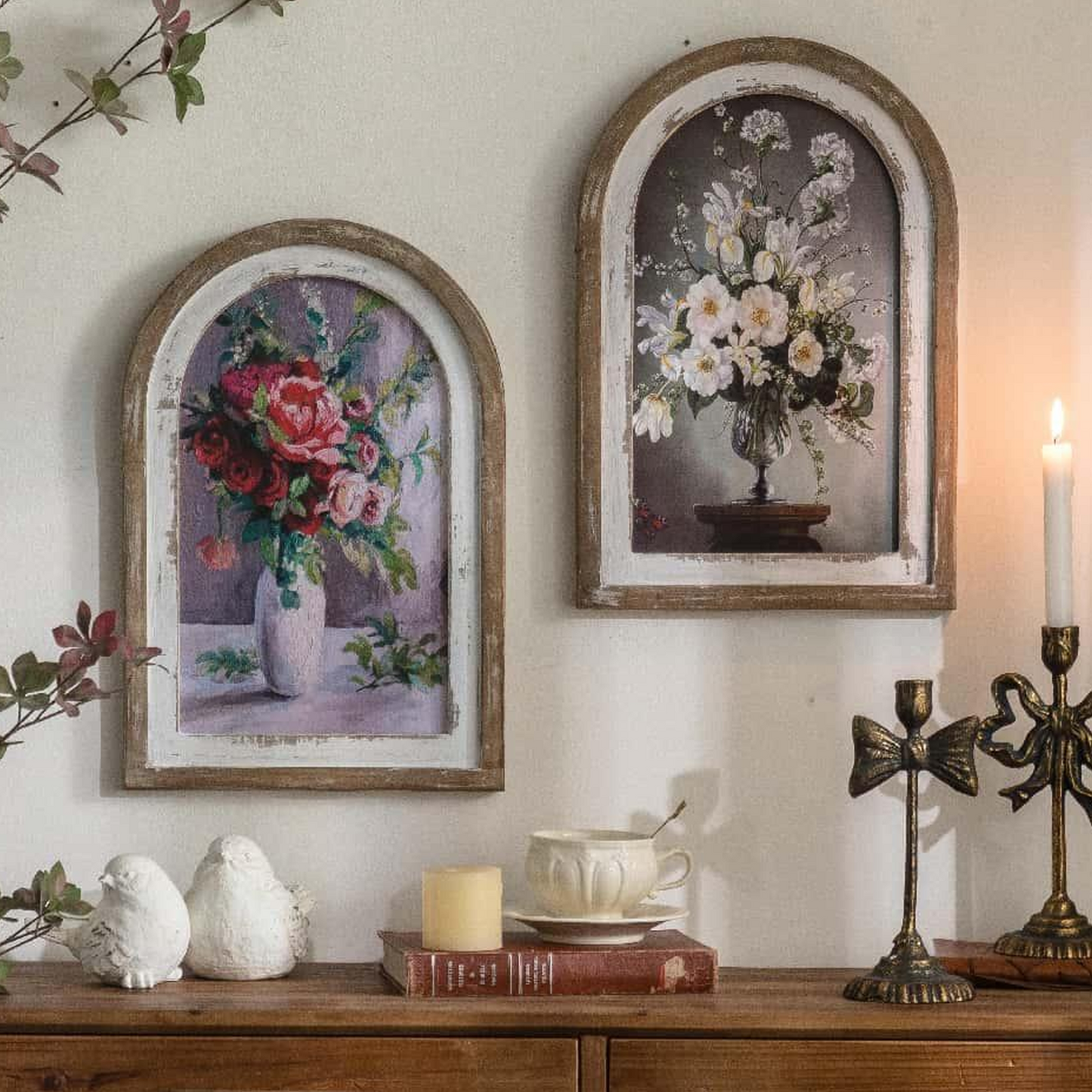 Arched Floral Wall Art A3302/A3301