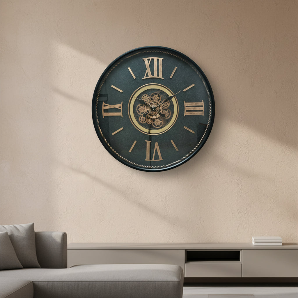 Large Vintage Skeleton Wall Clock – 80 cm 72256