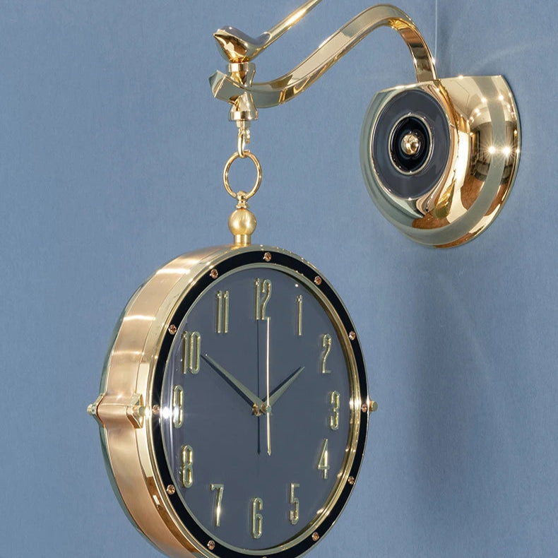 European Double-Sided Wall Clock