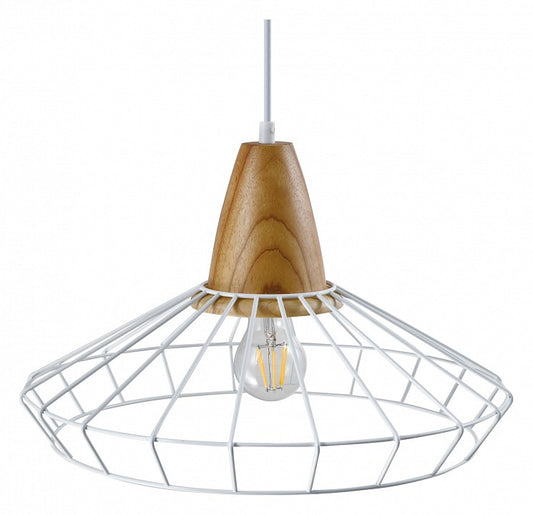 Wood & Iron Cage Pendant Light DT1560L