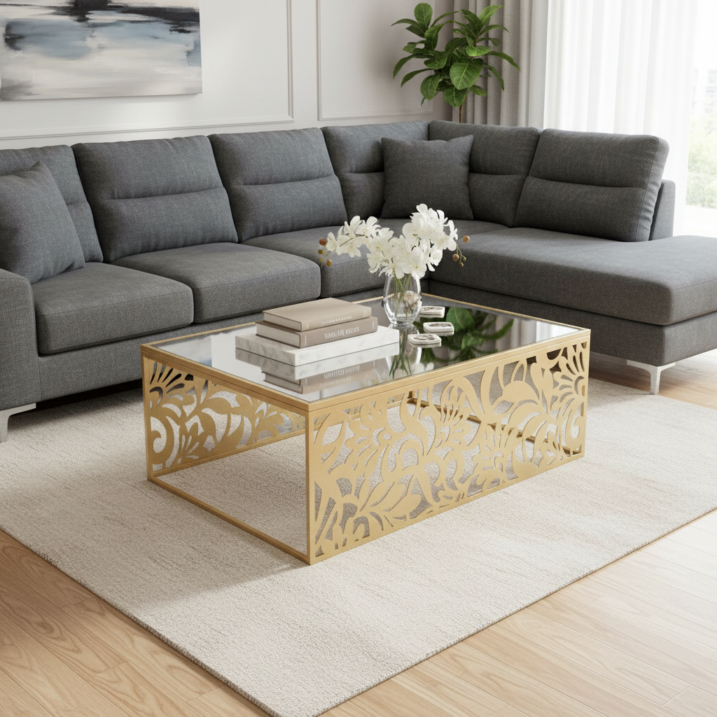 CNC Gold Metal Middle Table 25039