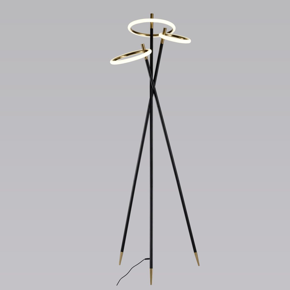 Modern Black and Gold Tripod Floor Lamp ML2925-3D