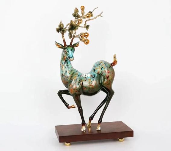Dancing Deer Copper Statue For Decoration Y28