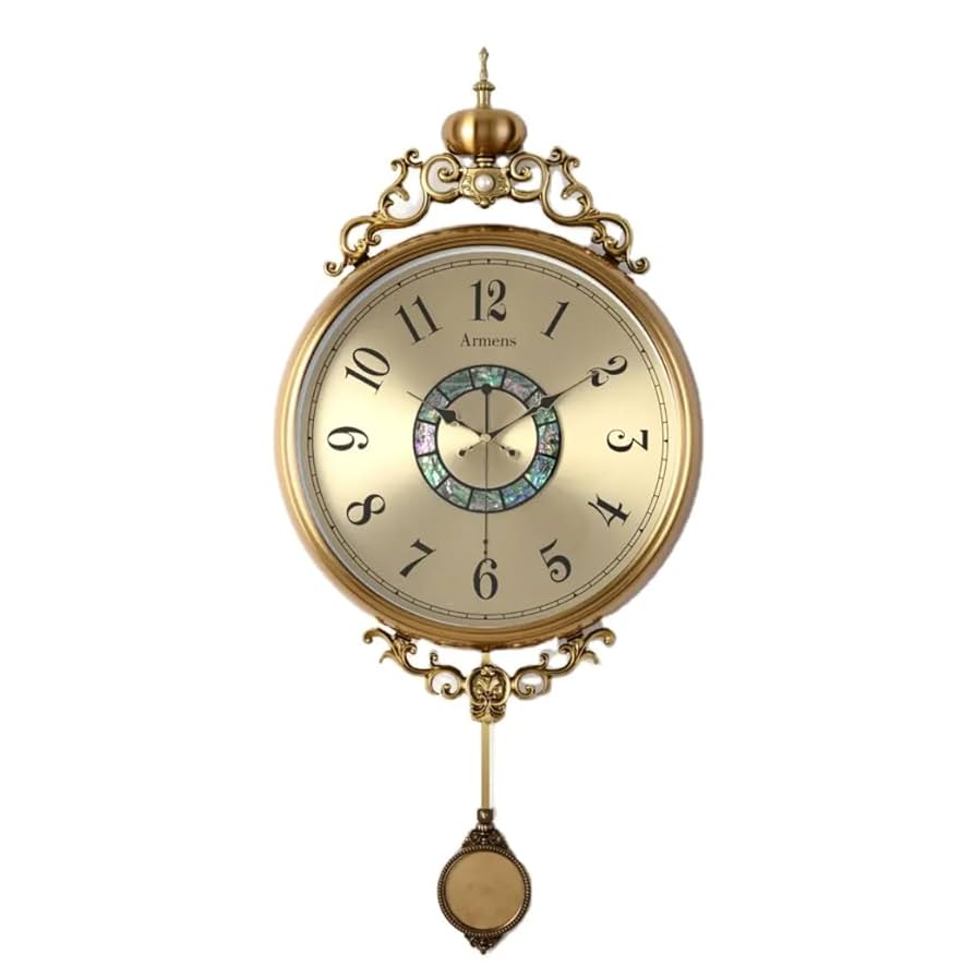Armens High‑End European American Metal Pendulum Wall Clock 601-0105A