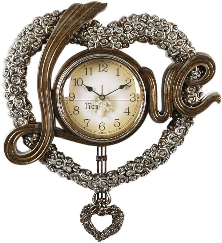 Heart-Shaped Creative Mute Wall Clock