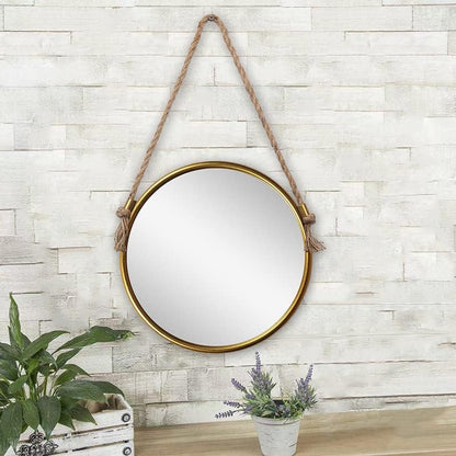 Circle Wall Mirror with Hanging Rope 54140