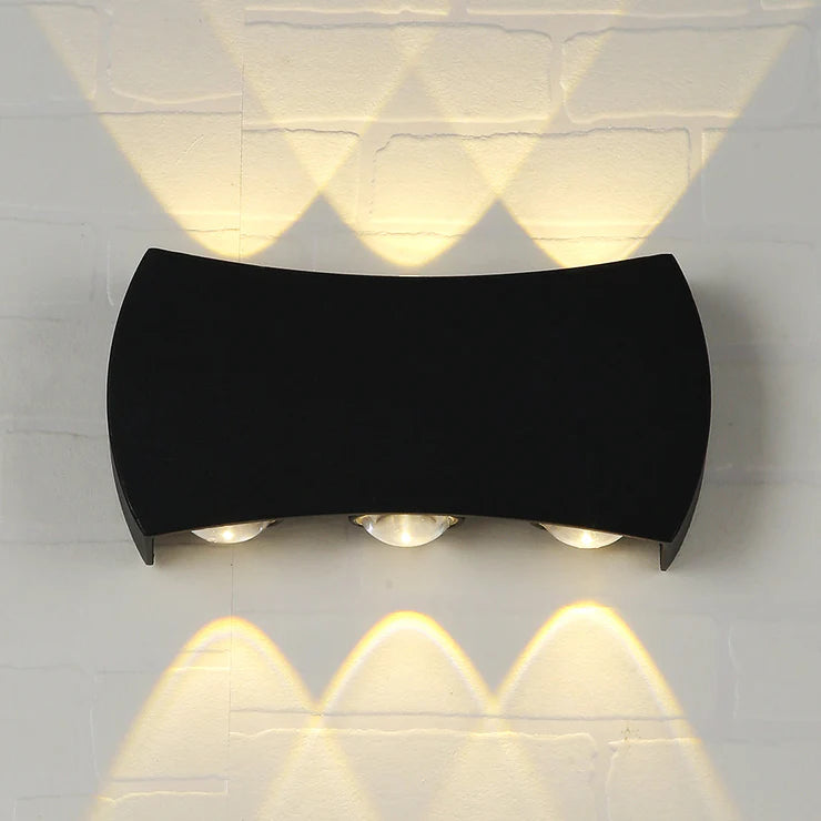 Black Up Down Outdoor Modern LED Wall Light X826B-6W