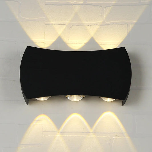 Black Up Down Outdoor Modern LED Wall Light X826B-6W