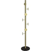 8-Hooks Metal And Marble Coat Floor Stand