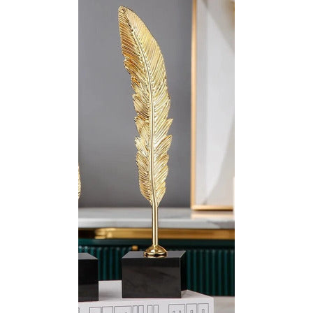 Golden Metal Feather Sculpture 707