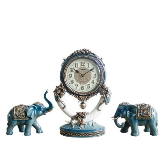 Elephant Ornaments & Table Clock A1482-81