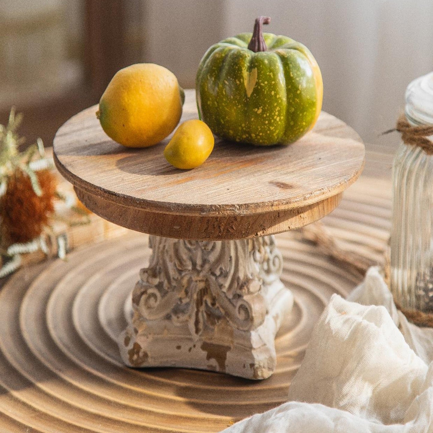 Rustic Wooden Cake Stand A2264