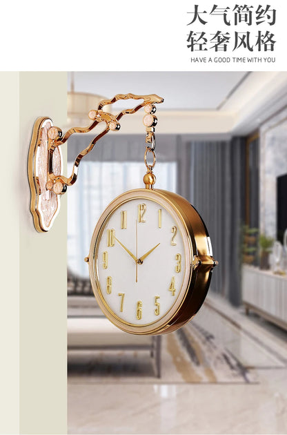 Luxury Double Sided Wall Clock