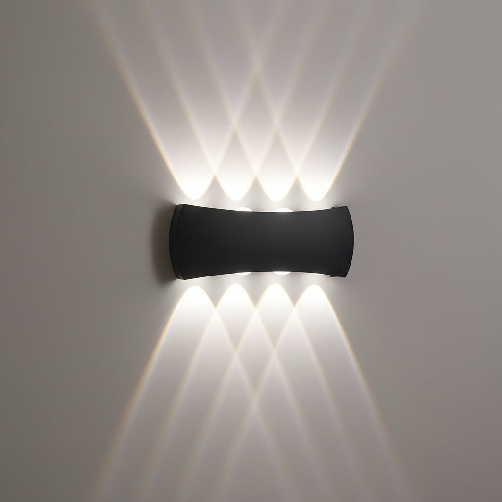 Black Up Down Outdoor Modern LED Wall Light  X826B-8W