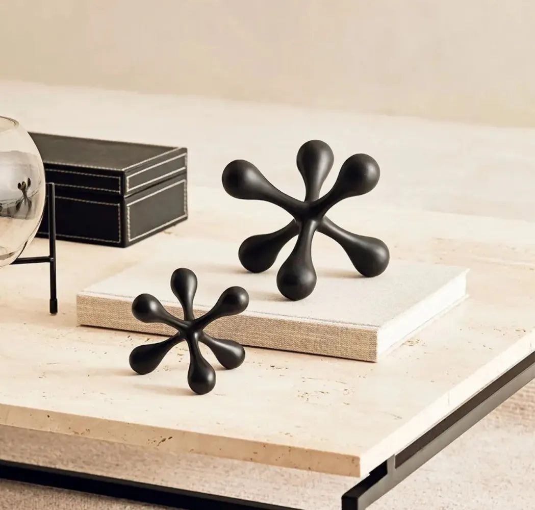 Modern Resin Abstract Sculptures Set