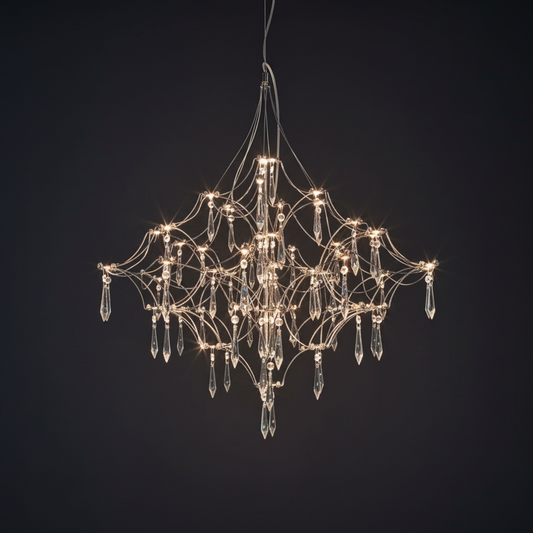 Silver Stainless steel Starry LED Chandelier LJ9512-D80