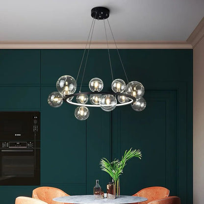 Nordic Living Room Magic Bean Chandelier Glass Ball Molecular Lamp Minimalist Restaurant Bedroom Bar Bubble Ball Pendant Lamp