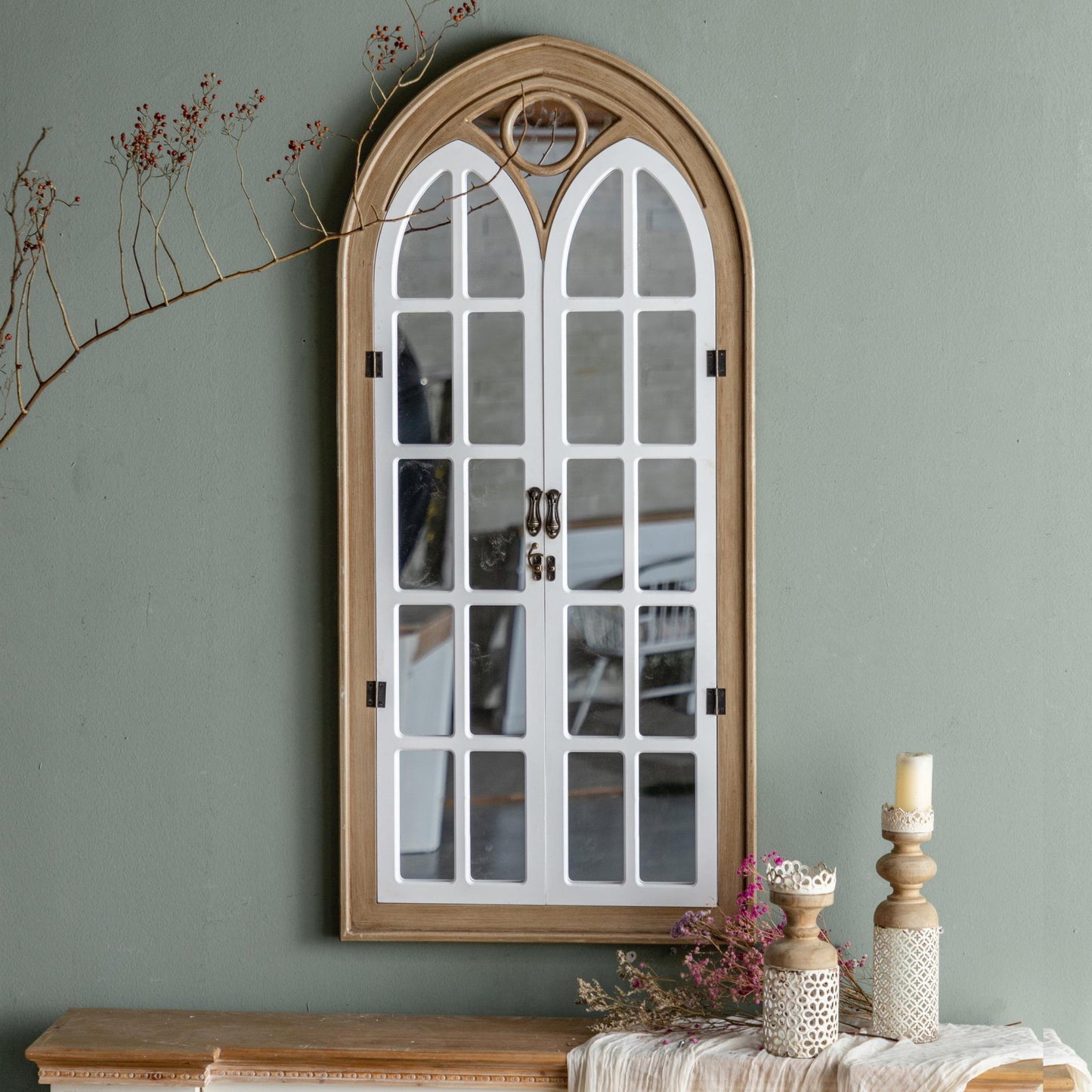 Arched Window Wall Mirror A2300