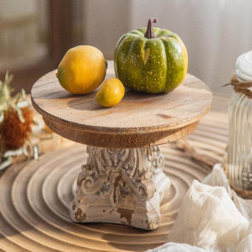 Vintage Style Wood Cake Stand A2264