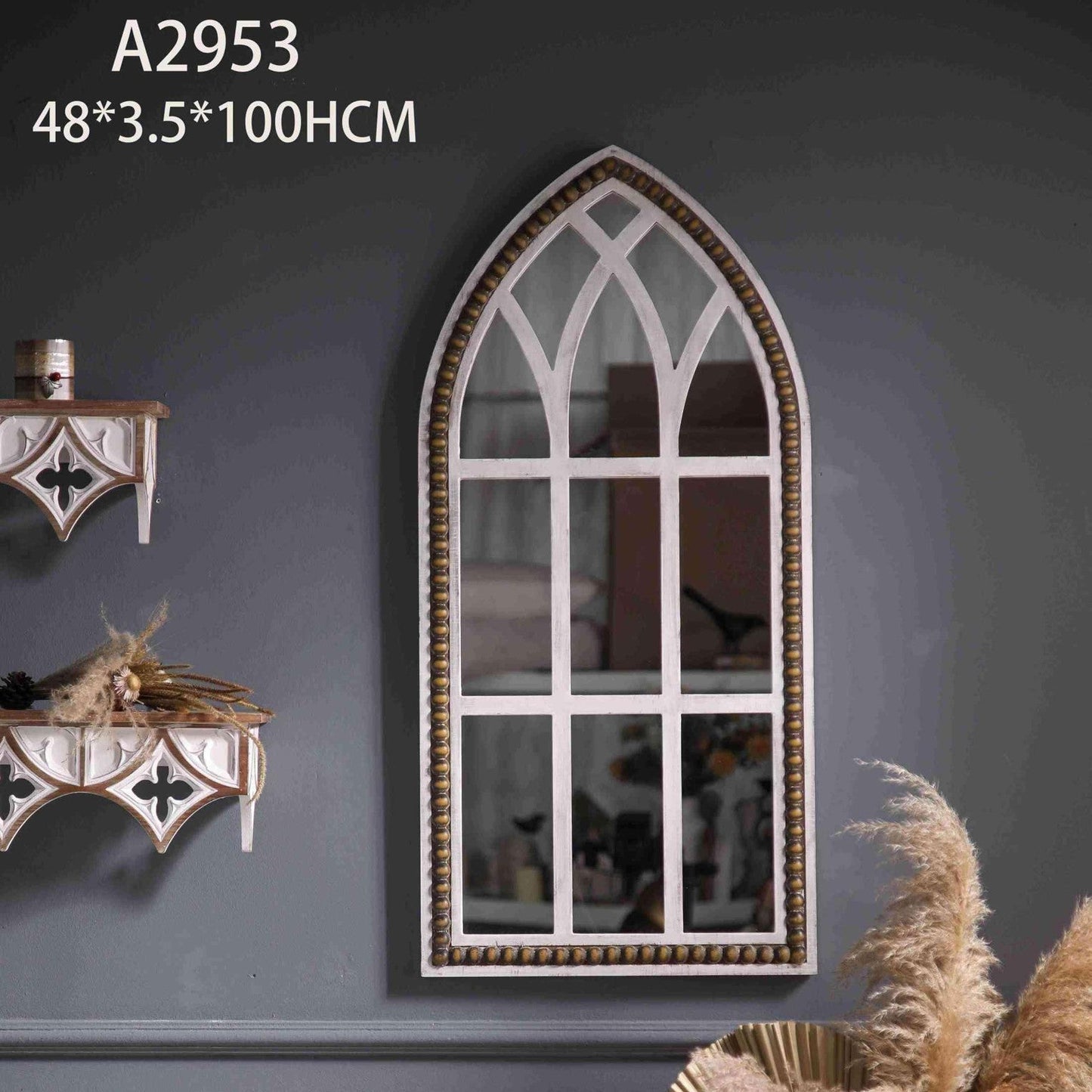 Vincent Gothic Arch Window Mirror A2953