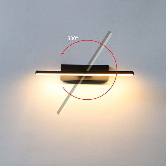 Modern Simple Rotatable Black Wall Light W77S