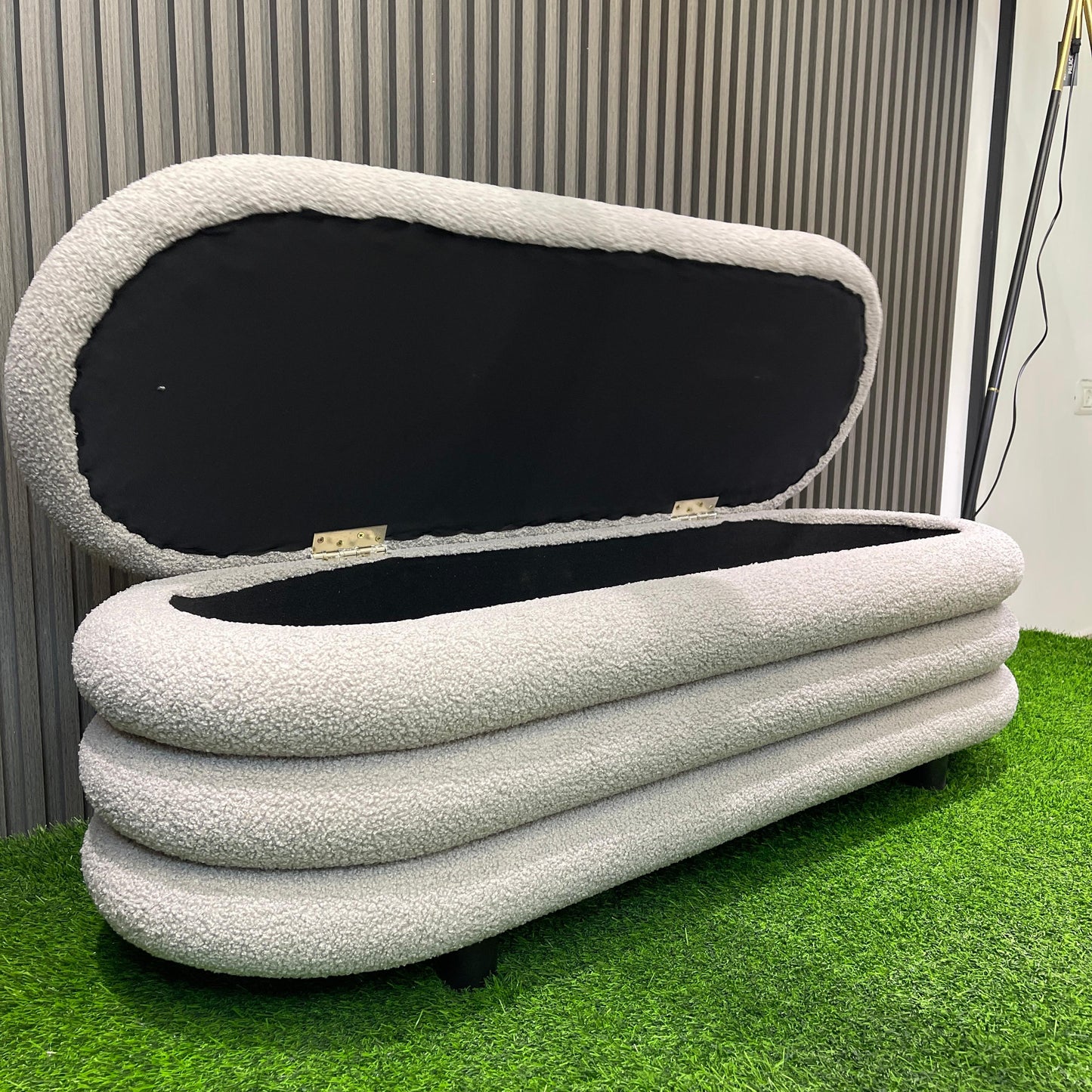 Grey Color Storage Bench 052/GRY
