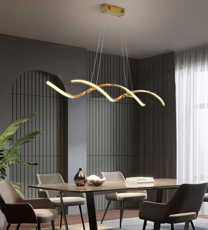 Modern LED Living Room Chandelier piral Design