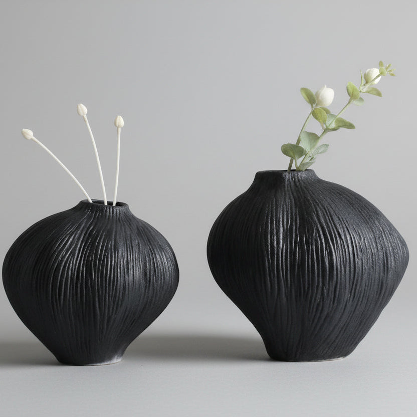Black Porcelain Vase