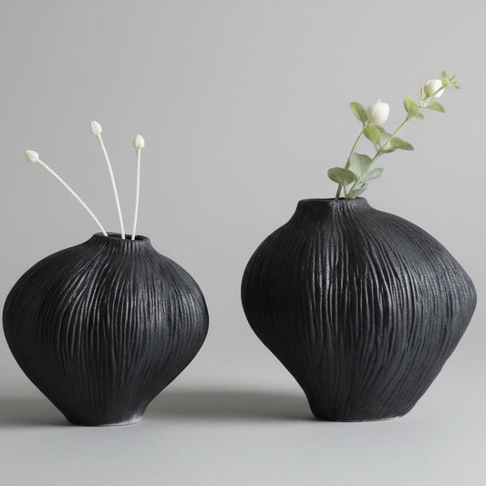 Black Porcelain Vase