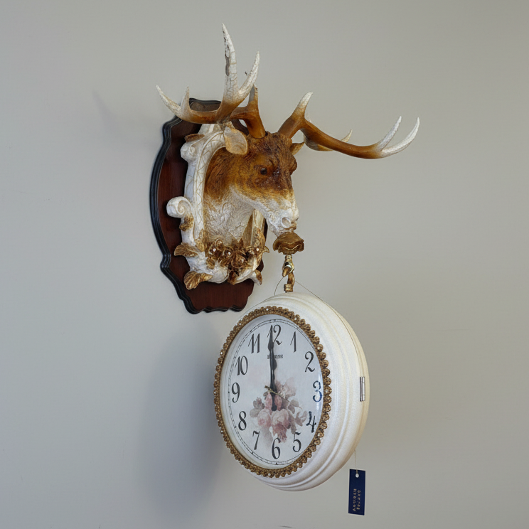 ROYAL Rein Deer Double Sided Wall Clock H298FS