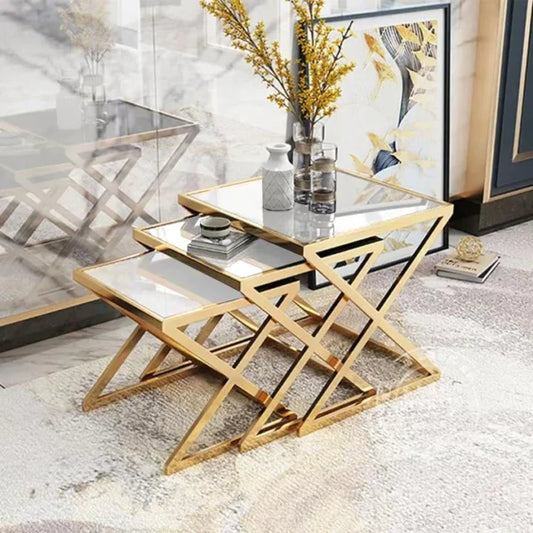 Set of 3 Marble coffee Table