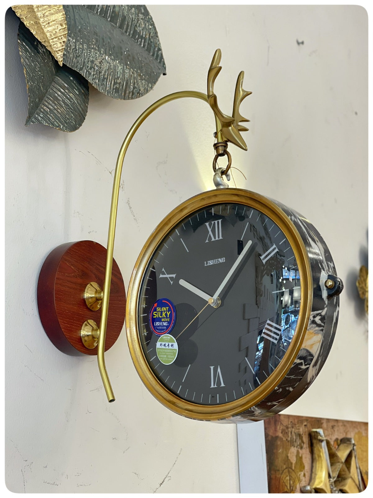 Double Sided Wall Clock 40*50 cm