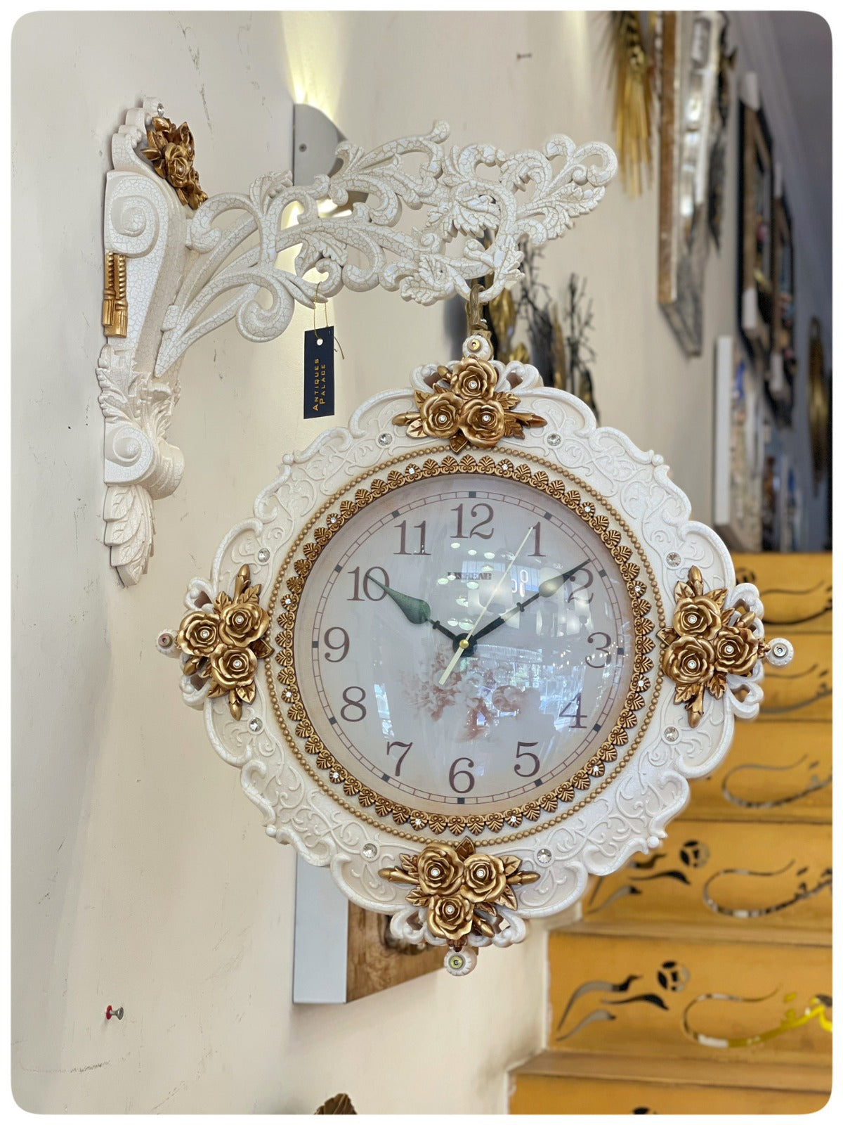 European-Style Double Sided Wall Clock 53*65 CM