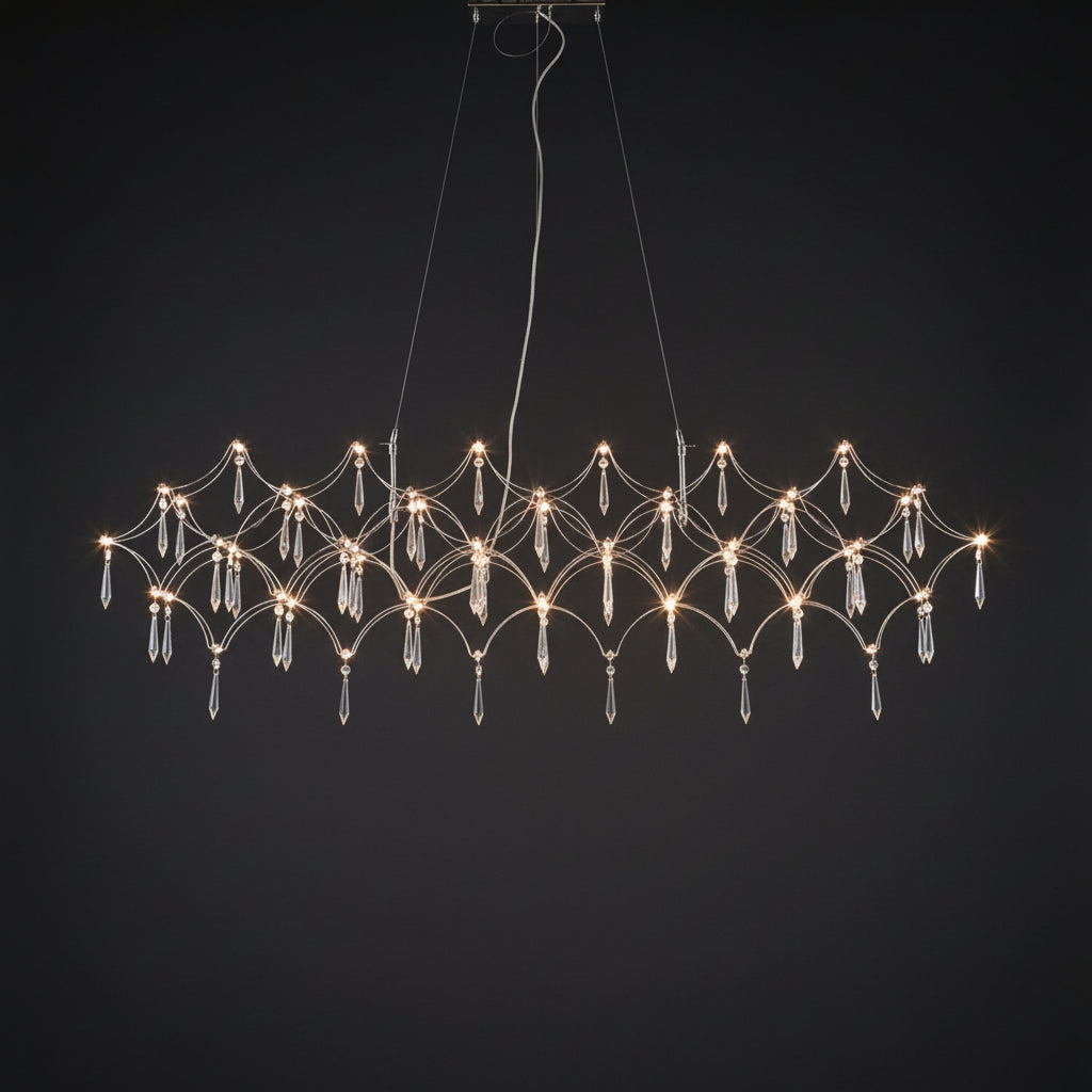 Silver Stainless steel Starry LED Chandelier 2601-L135