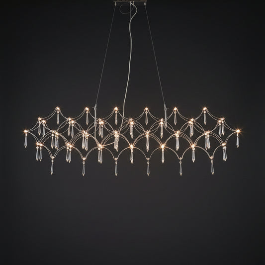 Silver Stainless steel Starry LED Chandelier 2601-L135