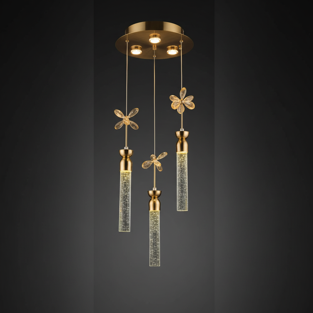 A Modern Crystal Pendant Light 81711-3Y