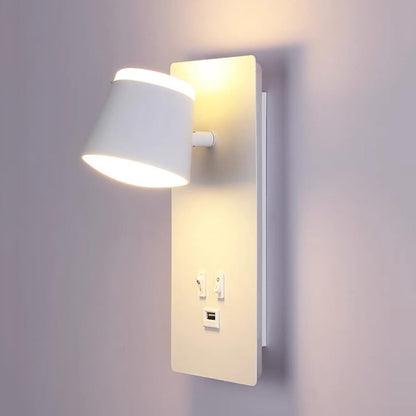 Modern LED Wall Lamp with USB Charging W468/1WH